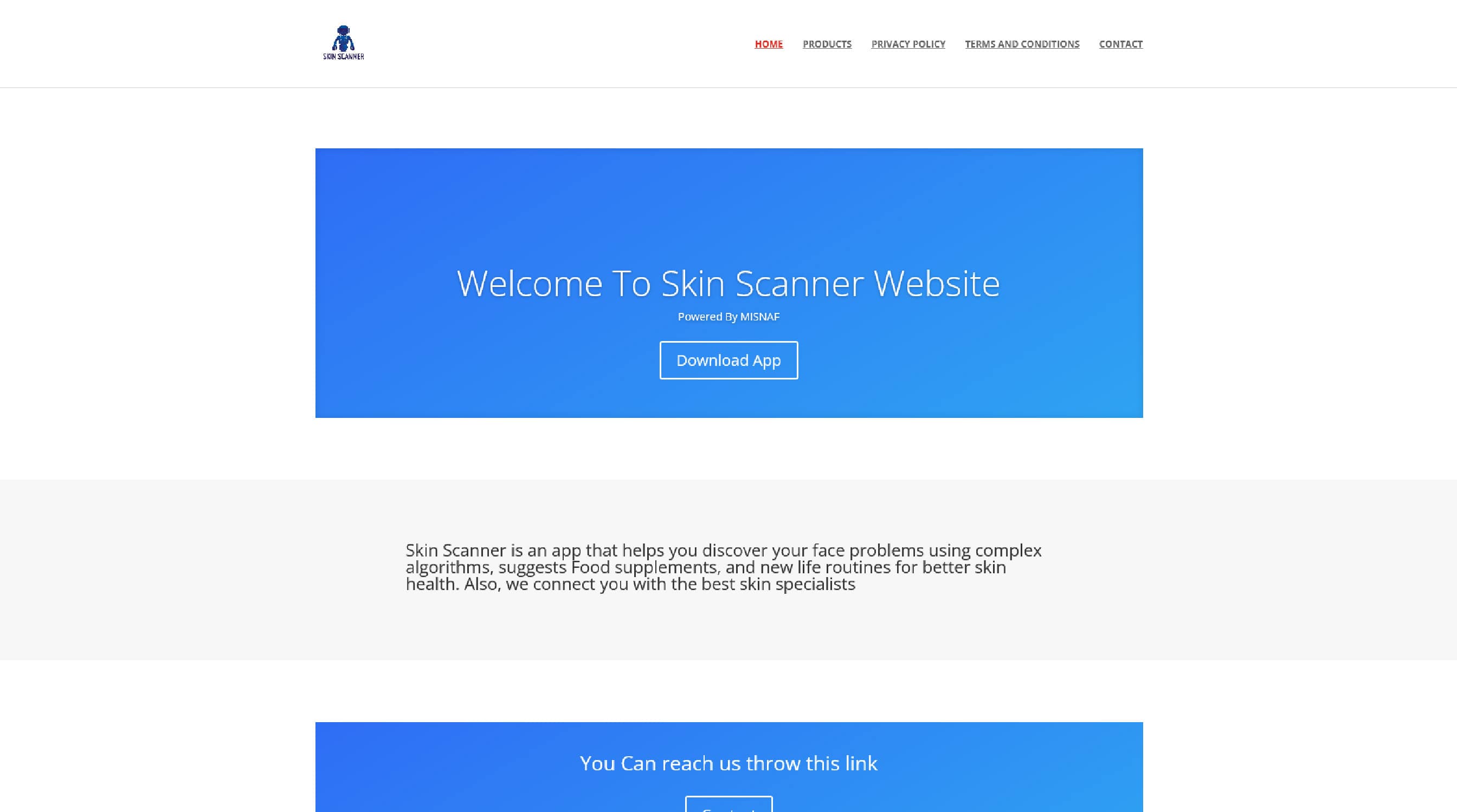 موقع Skin scanner app.com